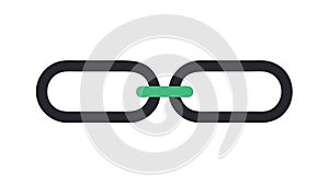 Interlocking Chain Link Icon for Connection and Partnership, vector design Generative AI