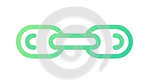Interlocking chain link icon, connection and strength symbol. vector design Generative AI