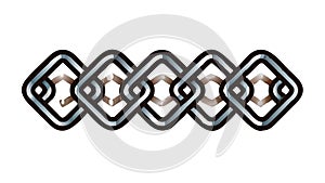 Interlocking Chain Link Pattern, Connection, Security, Unity, vector design Generative AI