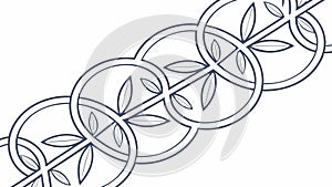 Interlocking Chain Link Pattern Vector, vector design Generative AI