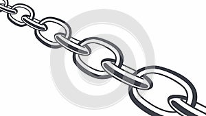 Interlocking Chain Link: Strength, Connection, and Unity Symbol, vector design Generative AI