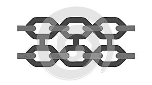 Interlocking Chain Links Abstract Pattern, Strong Connection Unity, vector design Generative AI
