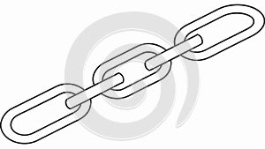 Interlocking chain links, connection and unity, vector design Generative AI