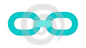 Interlocking Chain Links Flat Vector Icon for Connection and Security, vector design Generative AI