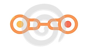 Interlocking Chain Links Icon, Connection and Strength Symbol, vector design Generative AI