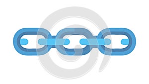 Interlocking chain links icon, connection, strength, unity, network, security symbol, vector design Generative AI