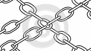 Interlocking Chain Links Seamless Vector Pattern Background Design, vector design Generative AI