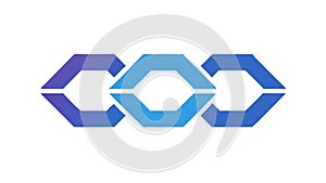 Interlocking Chain Links Vector Icon, vector design Generative AI