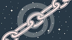 Interlocking chain links vector, representing connection, strength, and unity, vector design Generative AI