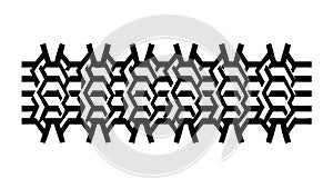 Interlocking Chain Pattern: Abstract Black Connectivity Design Element, vector design Generative AI