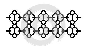 Interlocking Chain Pattern Icon Vector, vector design Generative AI