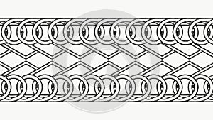Interlocking Chain Pattern, Seamless Industrial Design, vector design Generative AI