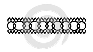 Interlocking chain pattern, strength, unity, and connection, vector design Generative AI