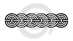 Interlocking Chain Pattern Vector Design Element, vector design Generative AI