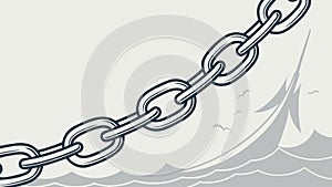 Interlocking Chains, Industrial Strength Symbol, vector design Generative AI