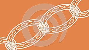 Interlocking chains: pattern of strength and connection. Vector design Generative AI