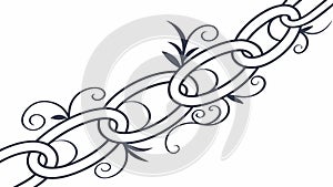 Interlocking chains, strength connection and unity. vector design Generative AI