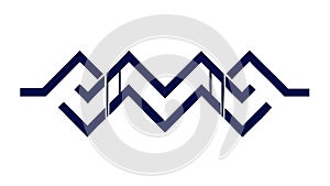 Interlocking Chevron Pattern Dynamic Geometric Design, vector design Generative AI