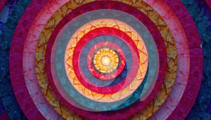 Interlocking circles creating a hypnotic effect, elegant, round