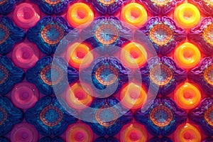 Interlocking circles creating a seamless texture, abstract shapes, texture pattern