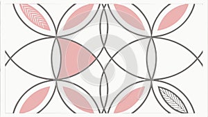Interlocking circles pattern geometric abstract design vector design Generative AI