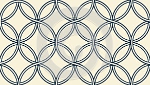 Interlocking circular chain pattern vector, classic decorative border. vector design Generative AI