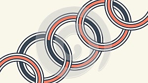 Interlocking Circular Chain Pattern Vector, vector design Generative AI