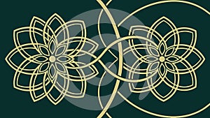 Interlocking Circular Floral Geometric Pattern, vector design Generative AI