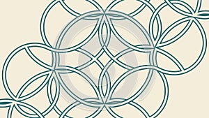 Interlocking Circular Geometric Pattern, Abstract Mandala Vector Design Generative AI