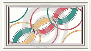 Interlocking Circular Geometric Patterns Vector, Seamless Design, vector design Generative AI