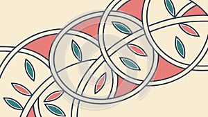 Interlocking Circular Ornate Pattern Vector, vector design Generative AI