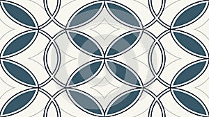 Interlocking Circular Pattern: Harmonious Geometric Design, vector design Generative AI