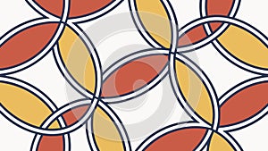 Interlocking Circular Pattern Vector: Harmony, Unity Abstract Flow, vector design Generative AI