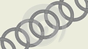 Interlocking Circular Patterns, Abstract Geometric Motif, vector design Generative AI