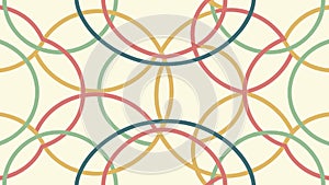 Interlocking circular patterns, symbolizing connection and fluid design, vector design Generative AI