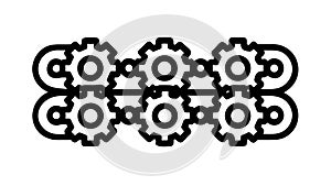 Interlocking Cog Gears Pattern for Industrial Concepts, vector design Generative AI