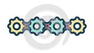 Interlocking Cog Gears Pattern for Teamwork Concepts, vector design Generative AI