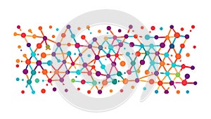 Interlocking Colorful Rings Abstract Geometric Pattern, vector design Generative AI