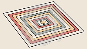 Interlocking Concentric Squares Abstract Pattern Vector, vector design Generative AI