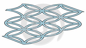 Interlocking Diamond Chain Pattern Vector Illustration vector design Generative AI