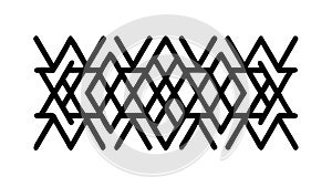 Interlocking Diamond Geometric Abstract Pattern, vector design Generative AI