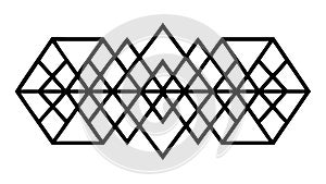 Interlocking Diamond Geometric Pattern, Abstract Modern Design, vector design Generative AI