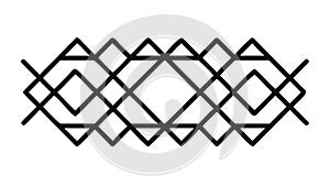 Interlocking Diamond Geometric Pattern Outline, Modern Abstract, vector design Generative AI