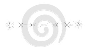 Interlocking Diamond Pattern Border, Abstract Geometric Divider, vector design Generative AI