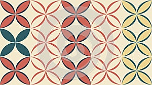Interlocking Diamond Shape Geometric Pattern, vector design Generative AI