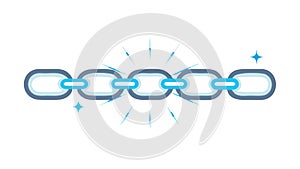 Interlocking Gear Chain for Mechanical Systems, vector design Generative AI
