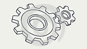 Interlocking Gears: Business Process & Efficiency, vector design Generative AI