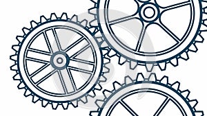 Interlocking Gears and Cogs Mechanism Industrial Element Vector, vector design Generative AI