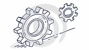 Interlocking Gears Cogwheels Vector Illustration for Technology, vector design Generative AI