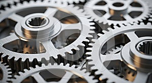 Interlocking Gears: Engineering and Technology Concept